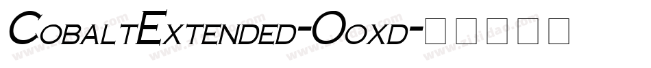 CobaltExtended-Ooxd字体转换
