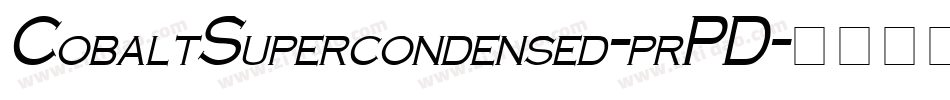 CobaltSupercondensed-prPD字体转换
