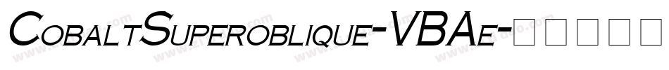 CobaltSuperoblique-VBAe字体转换