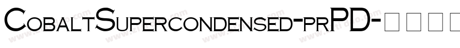 CobaltSupercondensed-prPD字体转换