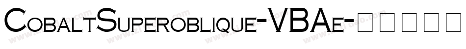 CobaltSuperoblique-VBAe字体转换