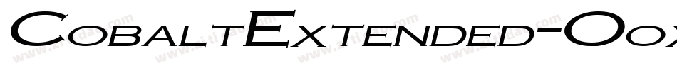 CobaltExtended-Ooxd字体转换