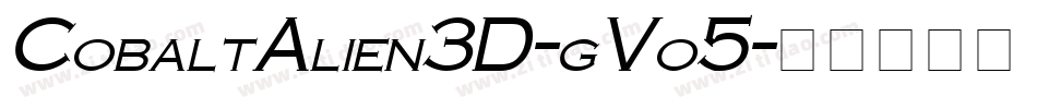 CobaltAlien3D-gVo5字体转换