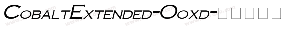 CobaltExtended-Ooxd字体转换