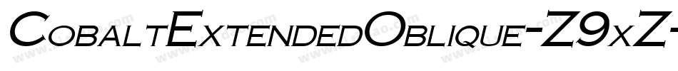CobaltExtendedOblique-Z9xZ字体转换
