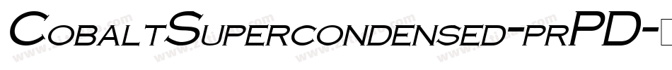 CobaltSupercondensed-prPD字体转换