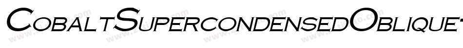 CobaltSupercondensedOblique-DKx3字体转换