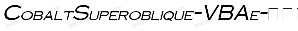 CobaltSuperoblique-VBAe字体转换