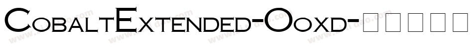 CobaltExtended-Ooxd字体转换