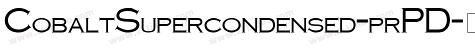 CobaltSupercondensed-prPD字体转换