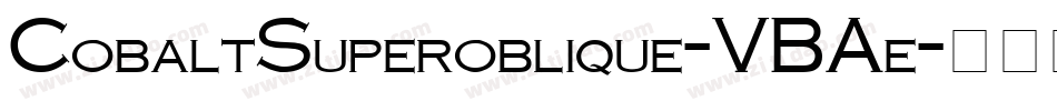 CobaltSuperoblique-VBAe字体转换