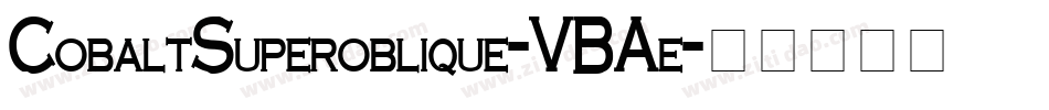 CobaltSuperoblique-VBAe字体转换