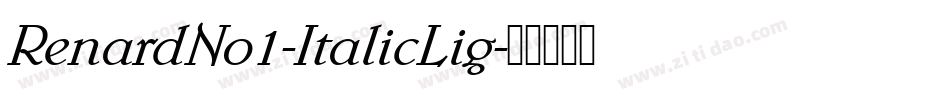 RenardNo1-ItalicLig字体转换