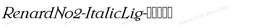 RenardNo2-ItalicLig字体转换