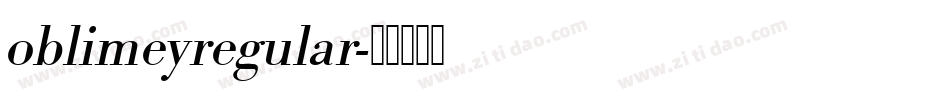 oblimeyregular字体转换