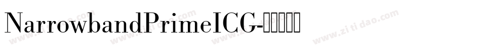 NarrowbandPrimeICG字体转换