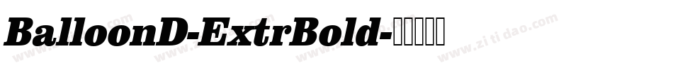 BalloonD-ExtrBold字体转换