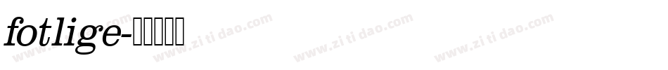 fotlige字体转换