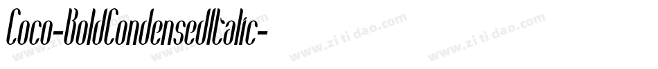 Coco-BoldCondensedItalic字体转换
