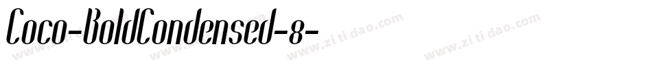 Coco-BoldCondensed-8字体转换