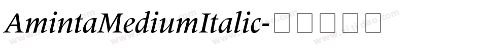 AmintaMediumItalic字体转换