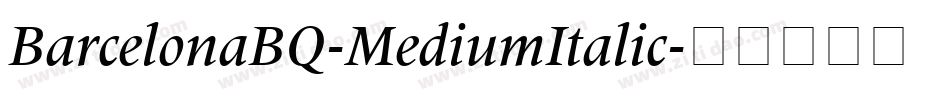 BarcelonaBQ-MediumItalic字体转换