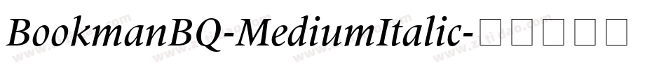 BookmanBQ-MediumItalic字体转换