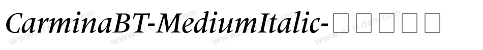 CarminaBT-MediumItalic字体转换