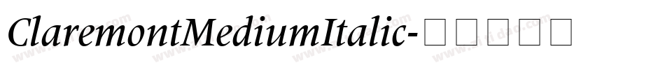 ClaremontMediumItalic字体转换