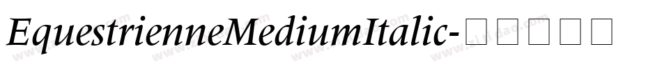 EquestrienneMediumItalic字体转换