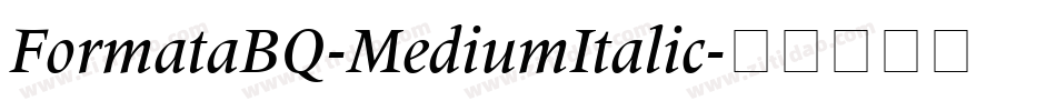 FormataBQ-MediumItalic字体转换