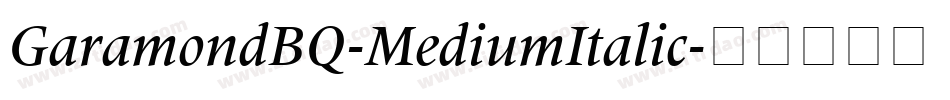 GaramondBQ-MediumItalic字体转换