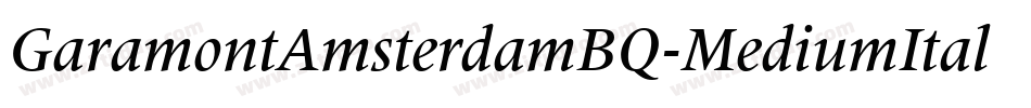 GaramontAmsterdamBQ-MediumItalic字体转换
