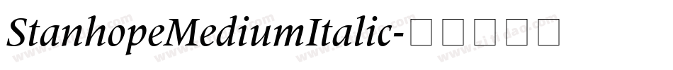 StanhopeMediumItalic字体转换