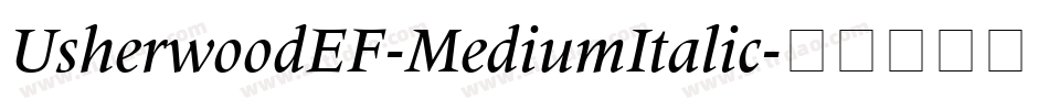UsherwoodEF-MediumItalic字体转换