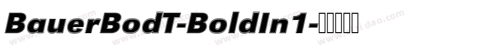 BauerBodT-BoldIn1字体转换
