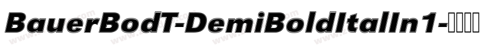 BauerBodT-DemiBoldItalIn1字体转换