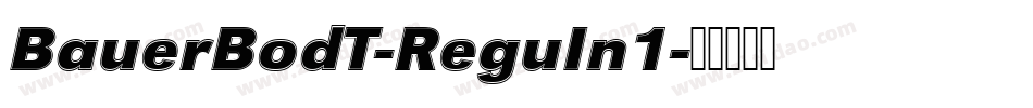 BauerBodT-ReguIn1字体转换