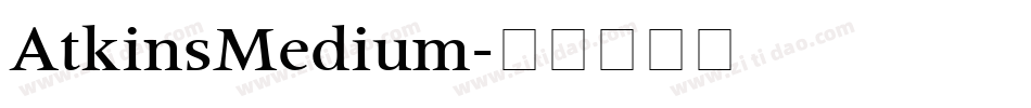 AtkinsMedium字体转换