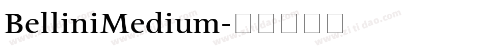 BelliniMedium字体转换