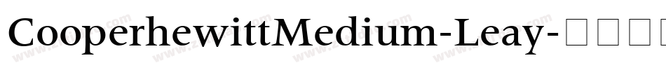 CooperhewittMedium-Leay字体转换