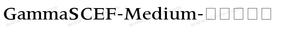 GammaSCEF-Medium字体转换