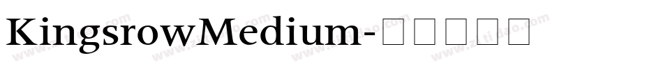 KingsrowMedium字体转换