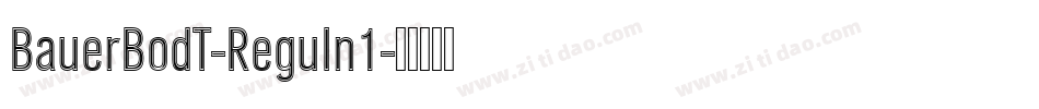 BauerBodT-ReguIn1字体转换