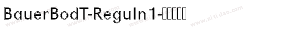 BauerBodT-ReguIn1字体转换
