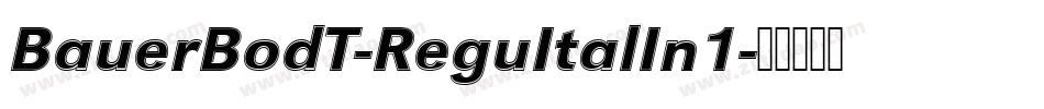 BauerBodT-ReguItalIn1字体转换