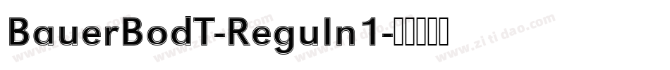 BauerBodT-ReguIn1字体转换
