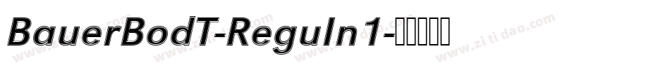 BauerBodT-ReguIn1字体转换