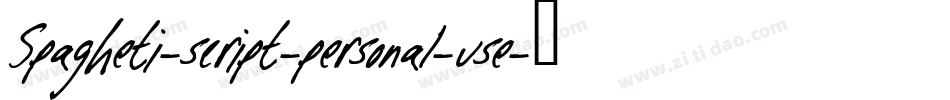 Spagheti-script-personal-use字体转换