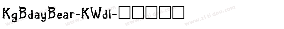 KgBdayBear-KWdl字体转换
